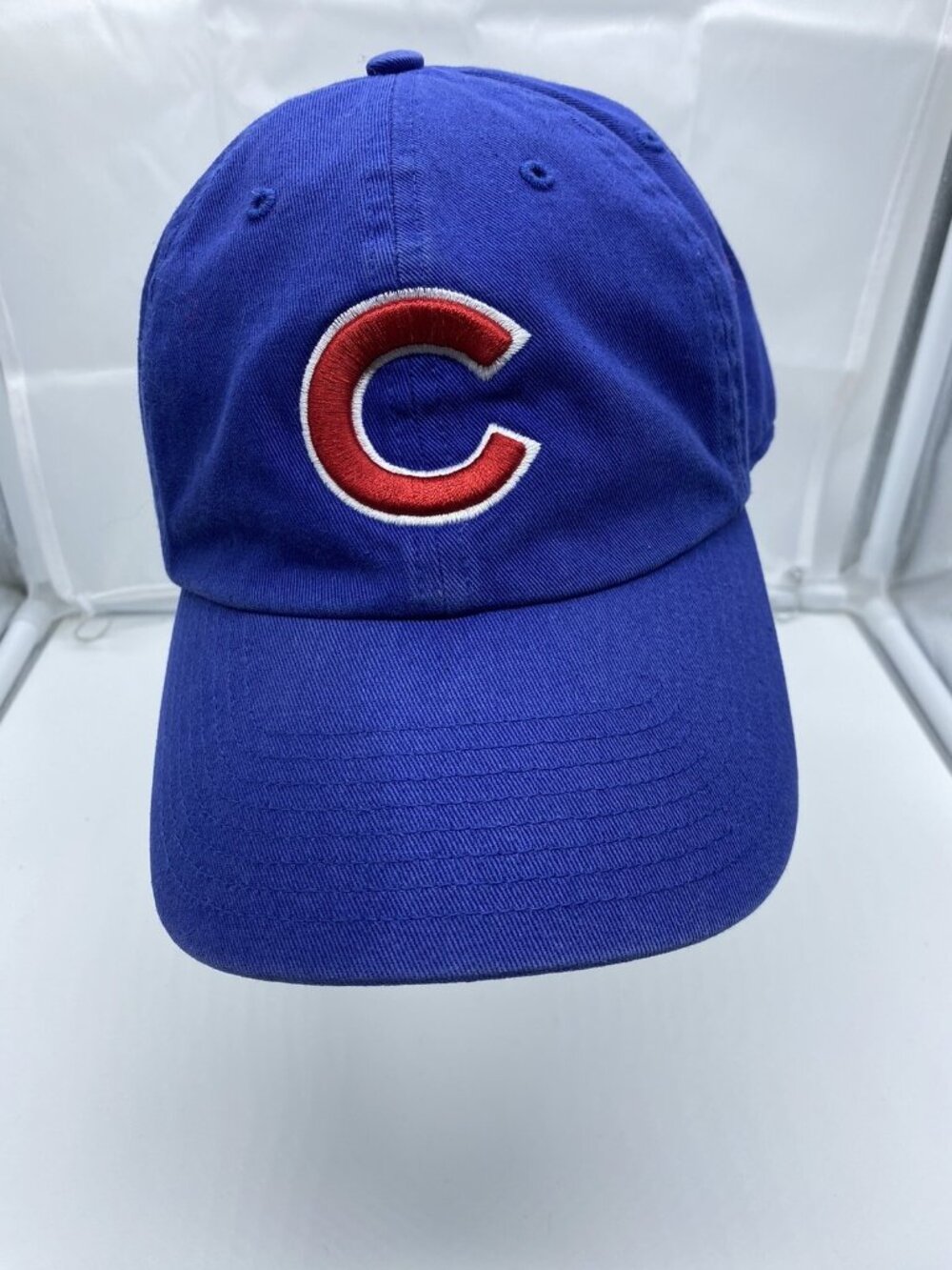 Chicago Cubs Blue Baseball Hat Cap Adjustable Strap-Back MLB Red C 47 Brand